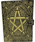 Leather Journal - Gold Pentagram