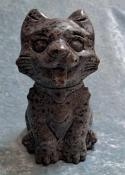 Hand Carved Large Yooperlite Cat (Firestone)