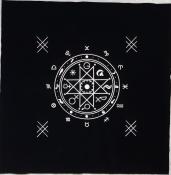 Velvet Zodiac Wheel Altar Cloth