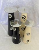 Black & White Spiral Candle Holders 