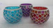 Round Mosaic Tea Light Candle Holders 