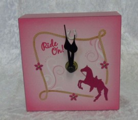 Cowgirl Desk Clock - Trail of the Painted Ponies 