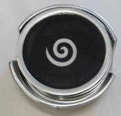 Five (5) Piece Black Spiral Metal Coaster