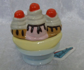 Retroflection Banana Split - Ceramic Salt and Pepper Shakers