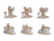 Assorted Fairy & Mushroom and Fairy & Unicorn Figurine Miniatures