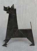 Quirky Origami Metal Dog