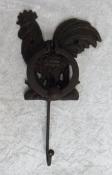 27cm Cast Iron Country Style Rustic Rooster Door Knocker