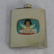 Hip Stainless Steel 6oz Flask - Do be an Angel and get me another Drink - Art by Keithley Pierce