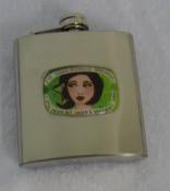 Hip Stainless Steel 6oz Flask - I Still Drink but under a Different Name ... I've Joined Alcoholics Anonymous  - Art by Keithley Pierce