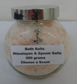 Tranquil Bath Salts made with Himalayan & Epsom Salts - 200g - Choose your Scent