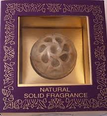Song of India Solid Perfume in Carved Soapstone - Frangipani Fragrance