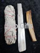 White Sage, Palo Santo & Selenite Smudging Kit