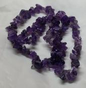 Amethyst Gemstone Chip Bracelet