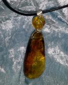 925 Sterling Silver Mexican Amber Pendant