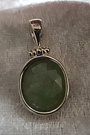 925 Sterling Silver Aquamarine Pendant