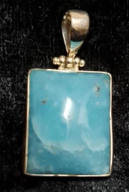 925 Sterling Silver Hemimorphite Pendant