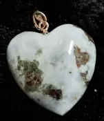 Larimar Heart Pendant with a Sterling Silver Bail
