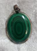 925 Sterling Silver Malachite Pendant