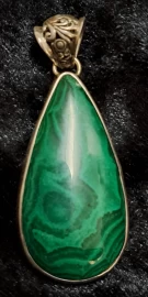 925 Sterling Silver Malachite Pendant