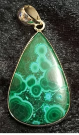 925 Sterling Silver Malachite Pendant