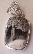 925 Sterling Silver Dendritic Opal Pendant
