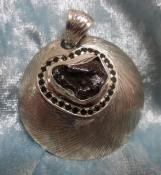 925 Sterling Silver & Meteorite Pendant