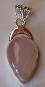 925 Sterling Silver Rose Quartz Pendant