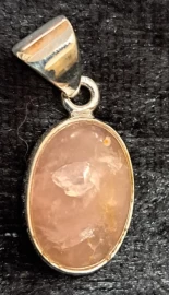 925 Sterling Silver Morganite Pendant