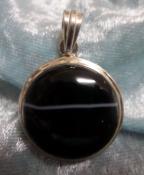 925 Sterling Silver Black Onyx Pendant