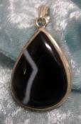 925 Sterling Silver Black Onyx Pendant