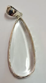 925 Sterling Silver Clear Quartz Pendant