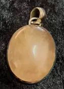 925 Sterling Silver Rose Quartz Pendant