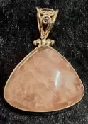 925 Sterling Silver Rose Quartz Pendant