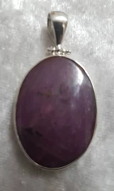 925 Sterling Silver Ruby Pendant