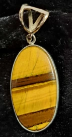 925 Sterling Silver Tiger's Eye Pendant