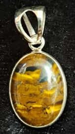 925 Sterling Silver Tiger's Eye Pendant