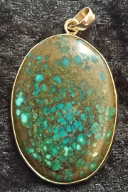 925 Sterling Silver Turquoise Pendant 