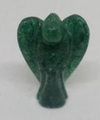 Green Mica Zade Angel Carving - 2.5cm (1 inch)