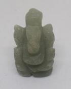 Small Hand Carved Green Aventurine Ganesh (Elephant God) - 2.5cm (1 inch)