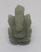 Small Hand Carved Green Aventurine Ganesh (Elephant God) - 2.5cm (1 inch)