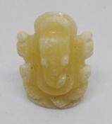 Small Hand Carved Yellow Aventurine Ganesh (Elephant God) - 2.5cm (1 inch)
