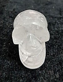 Small Hand Carved Clear Quartz Skull