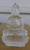 Hand Carved Clear Quartz Buddha