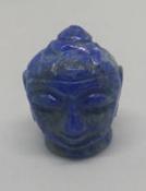 Hand Carved Lapis Lazuli Buddha Head 