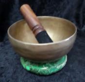 Hand Beaten Nepal Singing Bowl with Mallet & Cushion
