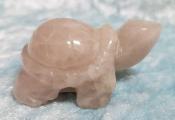 Hand Carved Rose Quartz Turtle