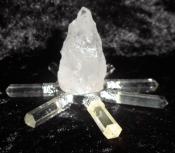 Seven (7) Crystal Quartz Rough Pyramid Energy Generator