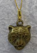 Gold Coloured Tiger Hanging -Courage