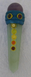 Tibetan Green Aventurine Chakra Healing Wand.