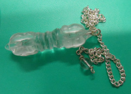 Clear Crystal Quartz Dorje Pendulum